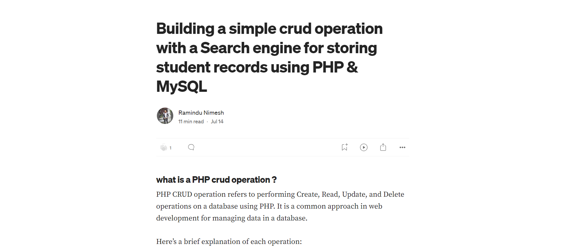 PHP CRUD